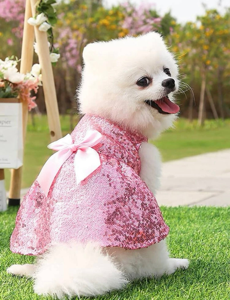 Vestido de lentejuelas para mascotas