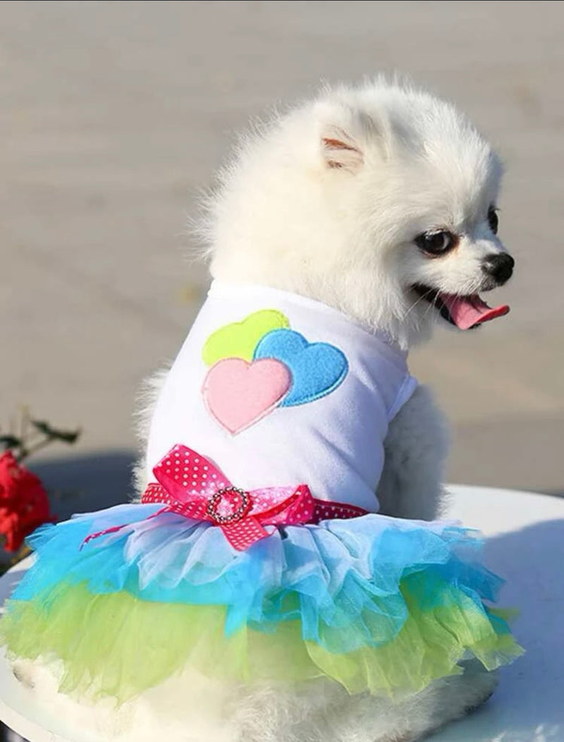 Vestido para mascotas con lazo