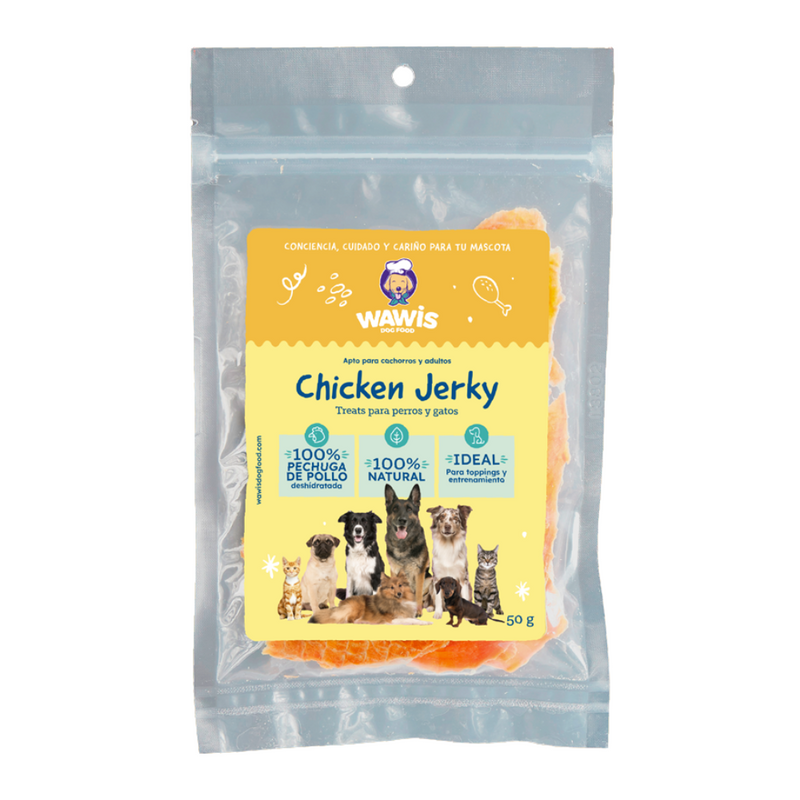 Wawis Chicken Jerky Treats para Mascotas